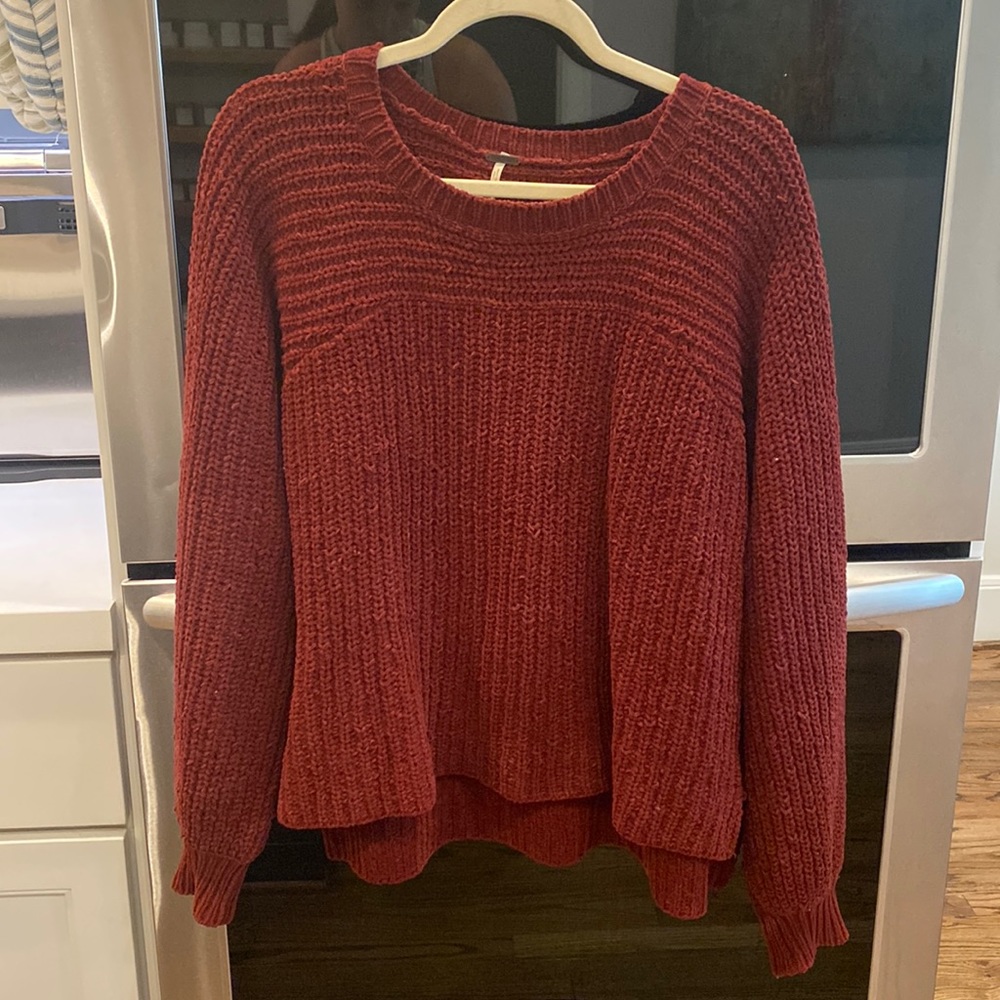 Red Free People sweater size small